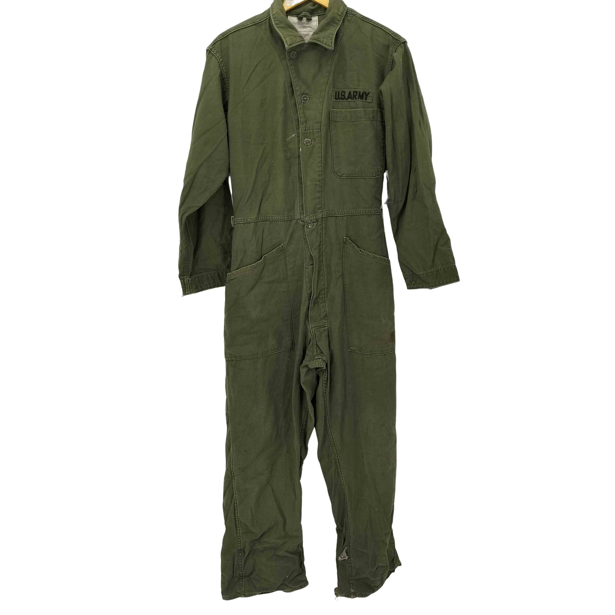 【中古】ユーエスアーミー U.S. ARMY 80S 83年会計 コットンサテンオーバーオール メンズ MEDIUM