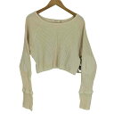 【中古】マウジー moussy 23AW HEAVY WAFFLE CROP ヘビー ワッフル クロップ トップス レディース FREE