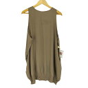 【中古】イッセイミヤケ ISSEY MIYAKE 裾リブポリエステルノースリーブワンピース レディース JPN:2