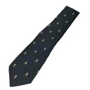 【中古】ラルフローレン RALPH LAUREN 総柄 ドクロ スカル ネクタイ メンズ 表記無