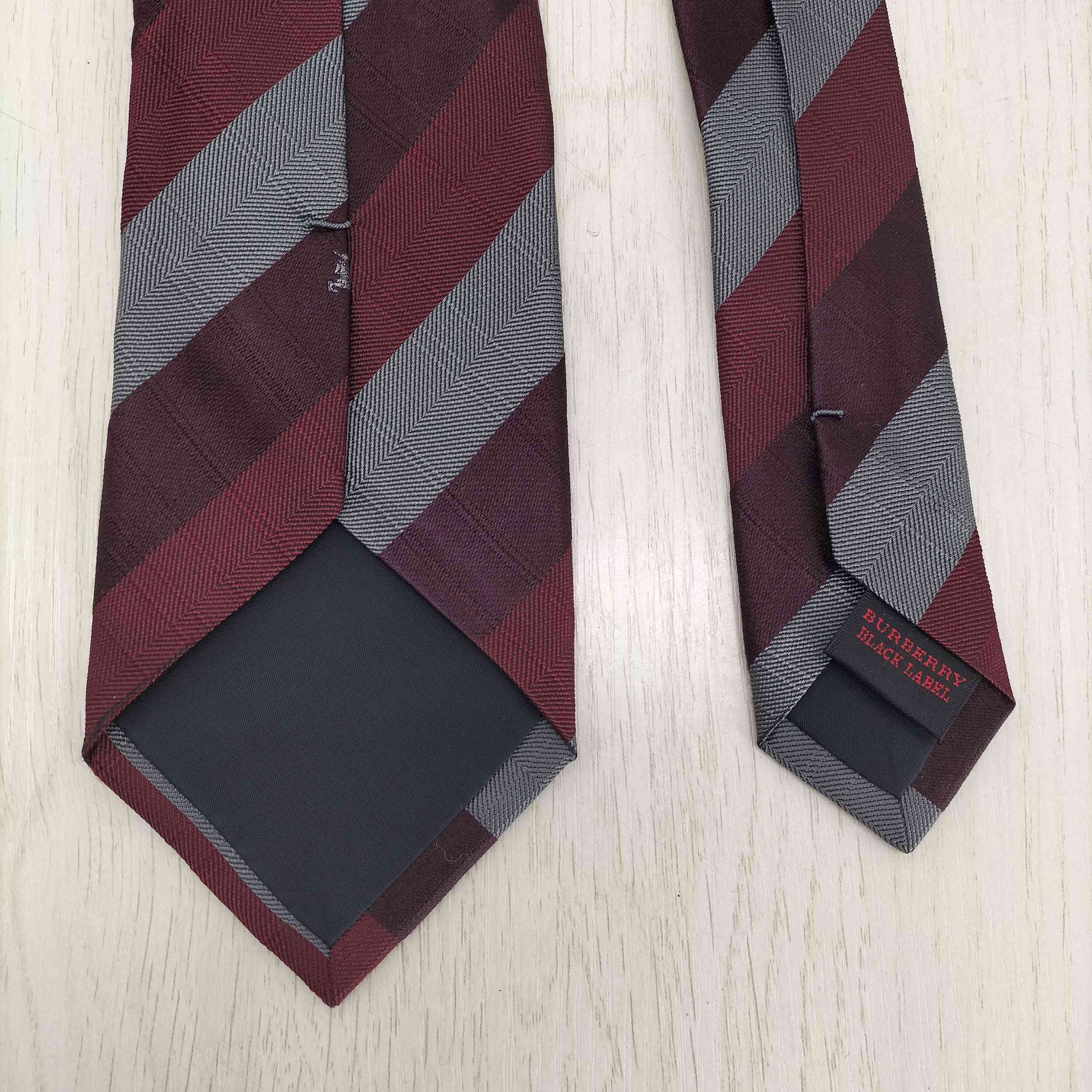 中古 バーバリーブラックレーベル BURBERRY BLACK LABEL レジメンタルストライプ シルクネクタイ メンズ 表記 bazzstore-12268908 BAZZSTORE ブランド古着バズストア サンプル画像2