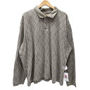 【中古】クラフトアンドバロー Croft&Barrow アーガイル柄 コットン ポリ L/S ポロ シャツ ビッグサイズ メンズ import:XXL