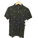 【中古】ジェイクルー J.CREW S/S POLO 半袖ポロシャツ 国旗 メンズ XS
