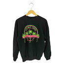 【中古】ヘインズ Hanes 80s USA製 ハワイプリント クルーネックスウェット メンズ import:L