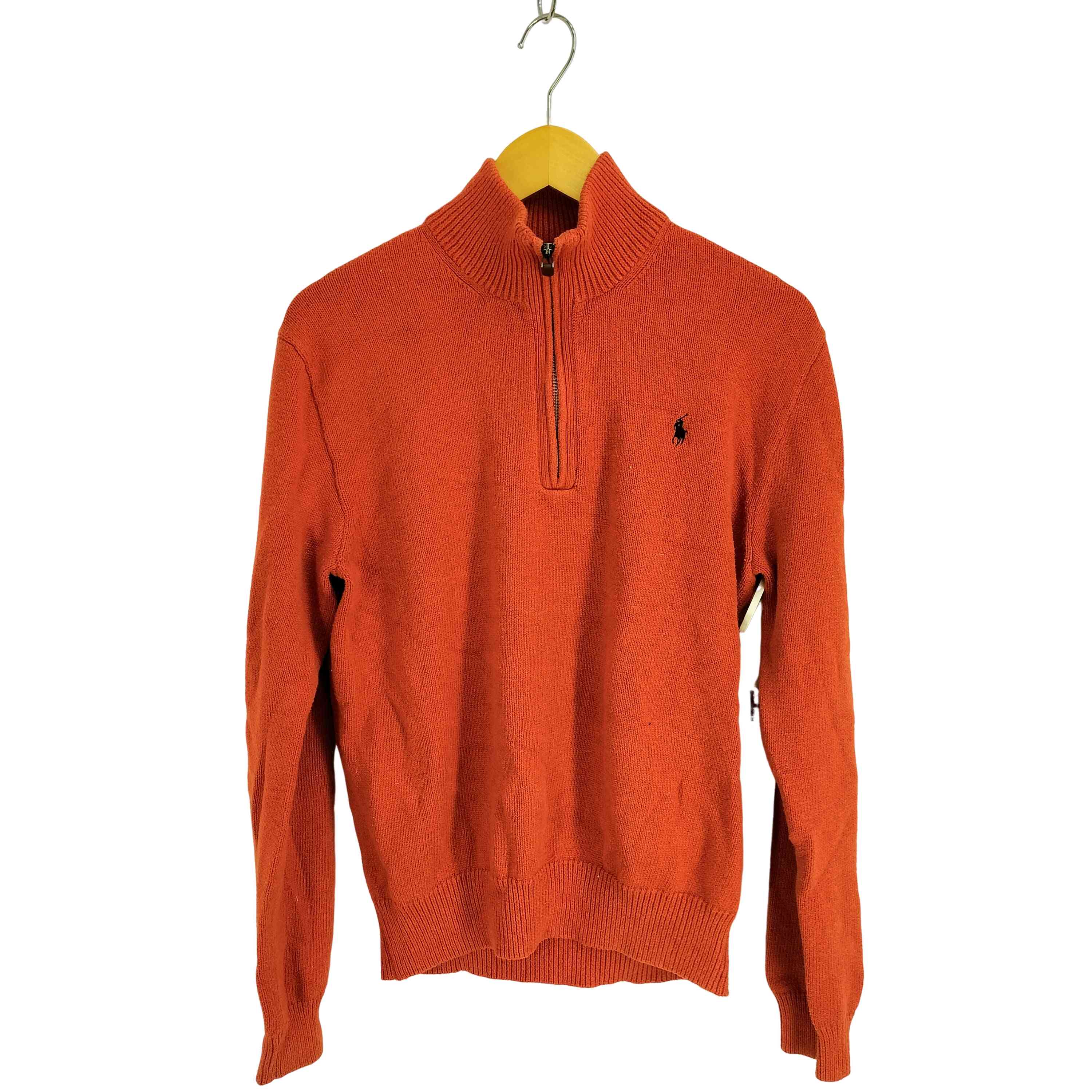 【中古】ポロラルフローレン POLO RALPH LAUREN ポニー刺繍 ハーフジップニット メンズ import:M