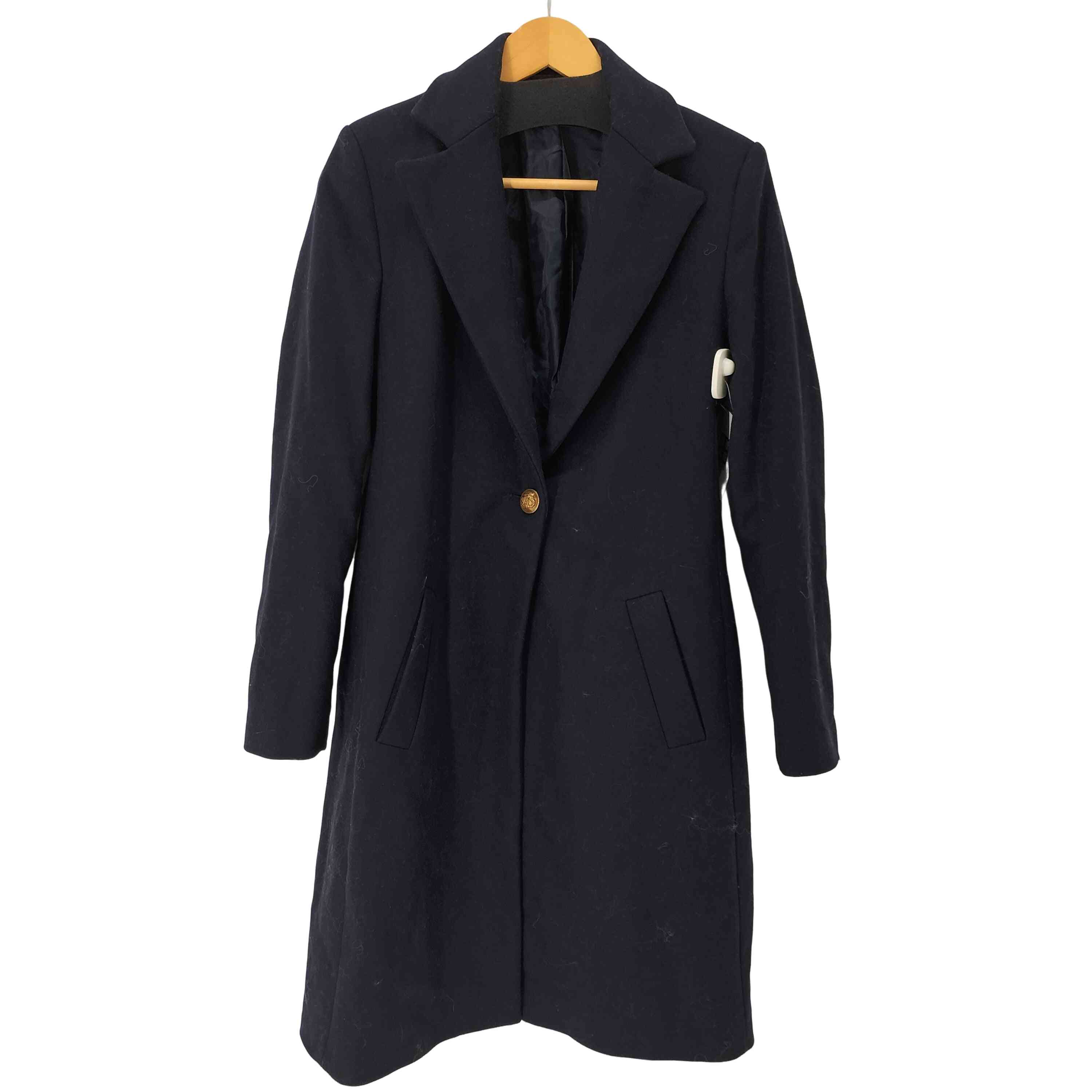 【ZARA】黒ファー襟付きチェスターコート【未使用に近い】 1137841400788-1.jpg