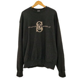 【中古】スカルプター SCULPTOR SATIN APPLIQUE SWEATSHIRT サテンアップリケスウェット レディース JPN：L