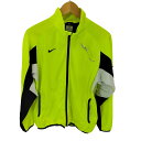 【中古】ナイキ NIKE DRI-FIT スウォッシュロゴプリント 背面メッシュ ジップアップジャケット メンズ import:L