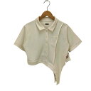 【中古】ヴィアヴァンダ viavanda DEFORMATION POLO SHIRT アシンメトリー S/S ポロシャツ レディース FREE