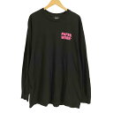 【中古】ユーズドフルギ USED古着 PAPER WORK NYC USA製 TOKYO 両面プリント 長袖カットソー ロンT メンズ import:XL