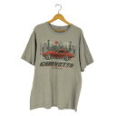 【中古】ユーズドフルギ USED古着 {{NEWPORT BLUE}} クラシックカー プリント Tシャツ メンズ import:XL