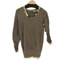 【中古】サカイ Sacai 変形つなぎフリルニット ドッキングセーター レディース JPN:2 29