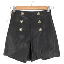 【中古】ザラ ZARA 金ボタン フェイクレザーショーツ レディース JPN:XS