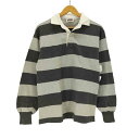 【中古】バーバリアン BARBARIAN カナダ製 ボーダーラガーシャツ メンズ import:XS