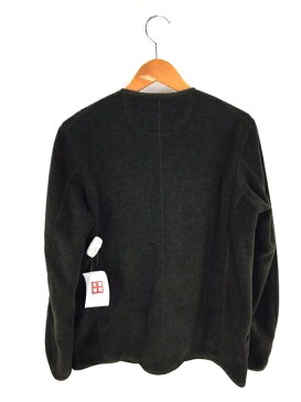 DANTON ダントン ジャケット メンズ - 緑系 US:38 日本サイズ:M-L 相当 ノーカラー フリース カーディガン【中古】【ブランド古着バズストアBAZZSTORE】【280921】