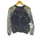 【中古】ザラ ZARA 花柄 シースルー ブラウス レディース import:S