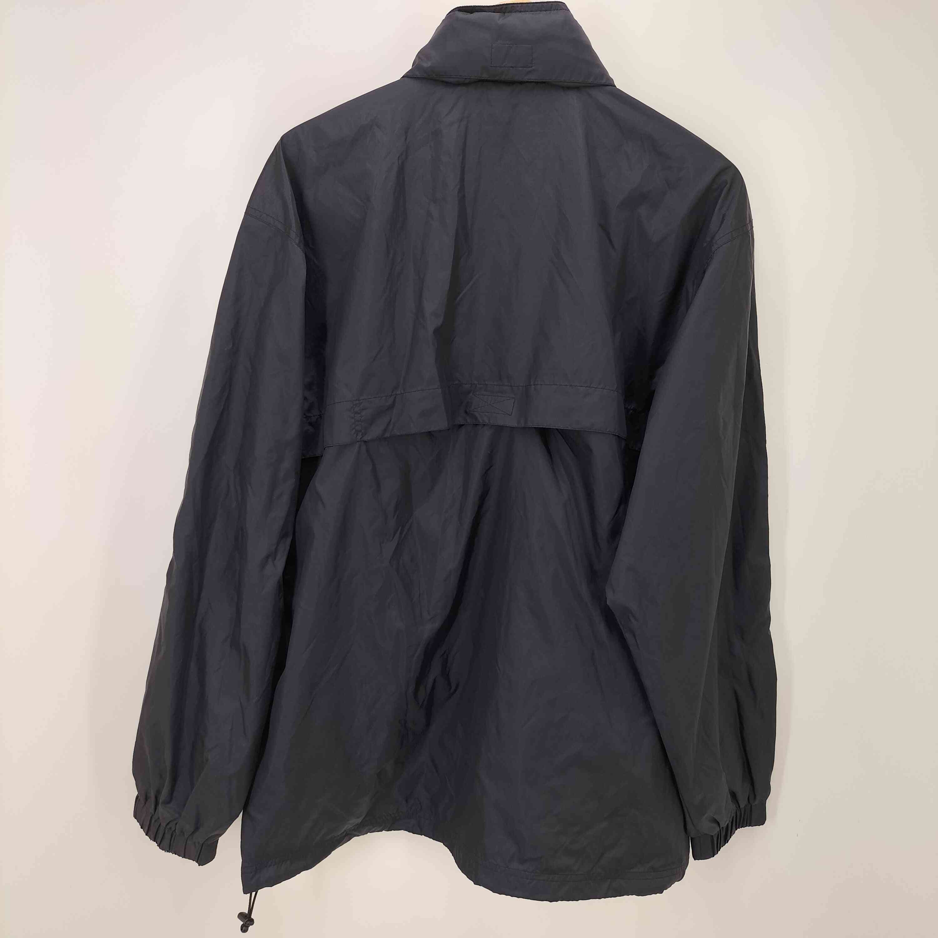 【中古】リーボック Reebok ロゴ 刺繍 パッカブルフード リップストップ ナイロン ジャケット メンズ LL