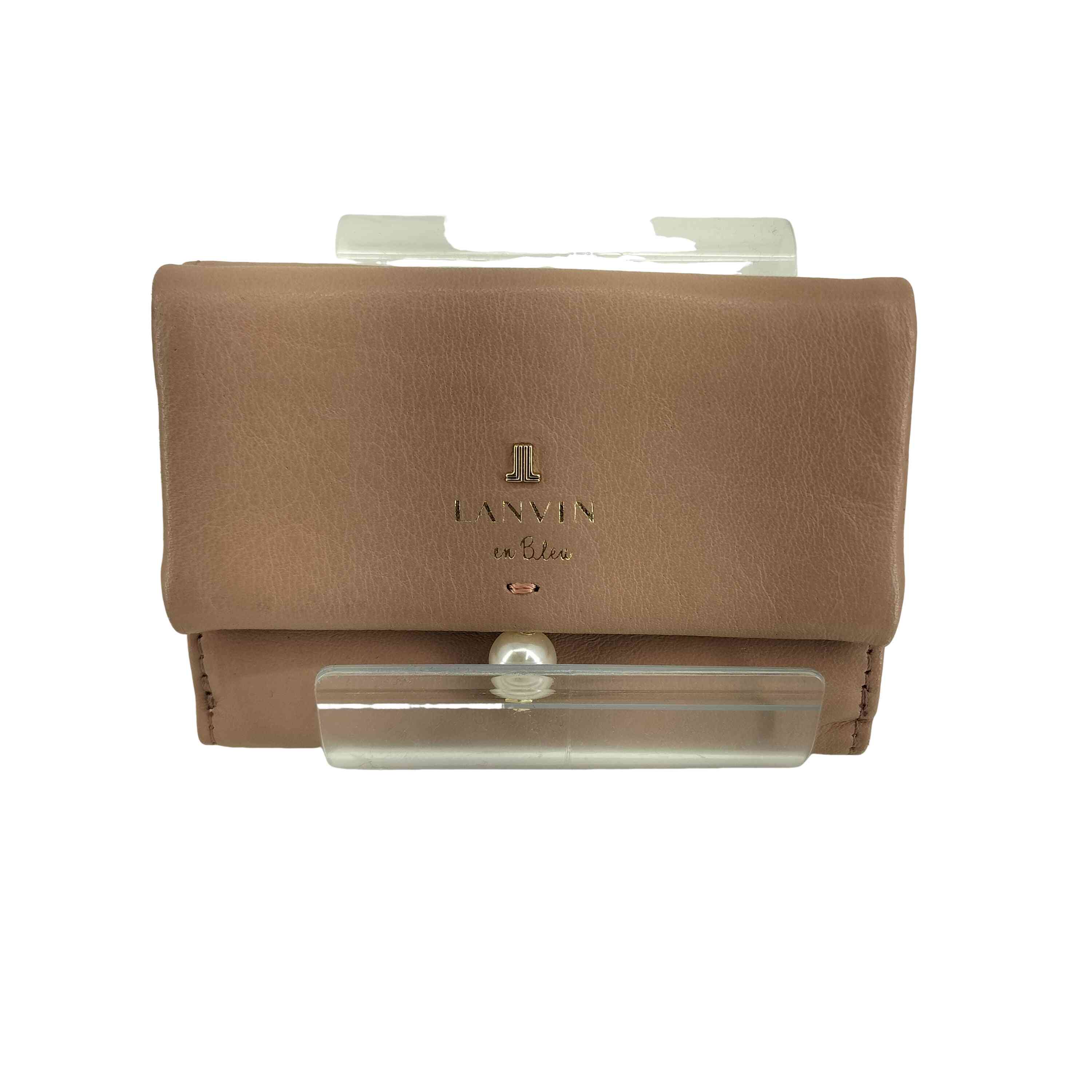 【中古】ランバンオンブルー LANVIN en Bleu シャペル 三つ折り財布 レディース 表記無