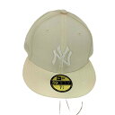 【中古】ニューエラ NEW ERA 59FIFTY 6パネルキャップ ベースボールキャップ 無地 メンズ 7 5/8 (60.6cm)