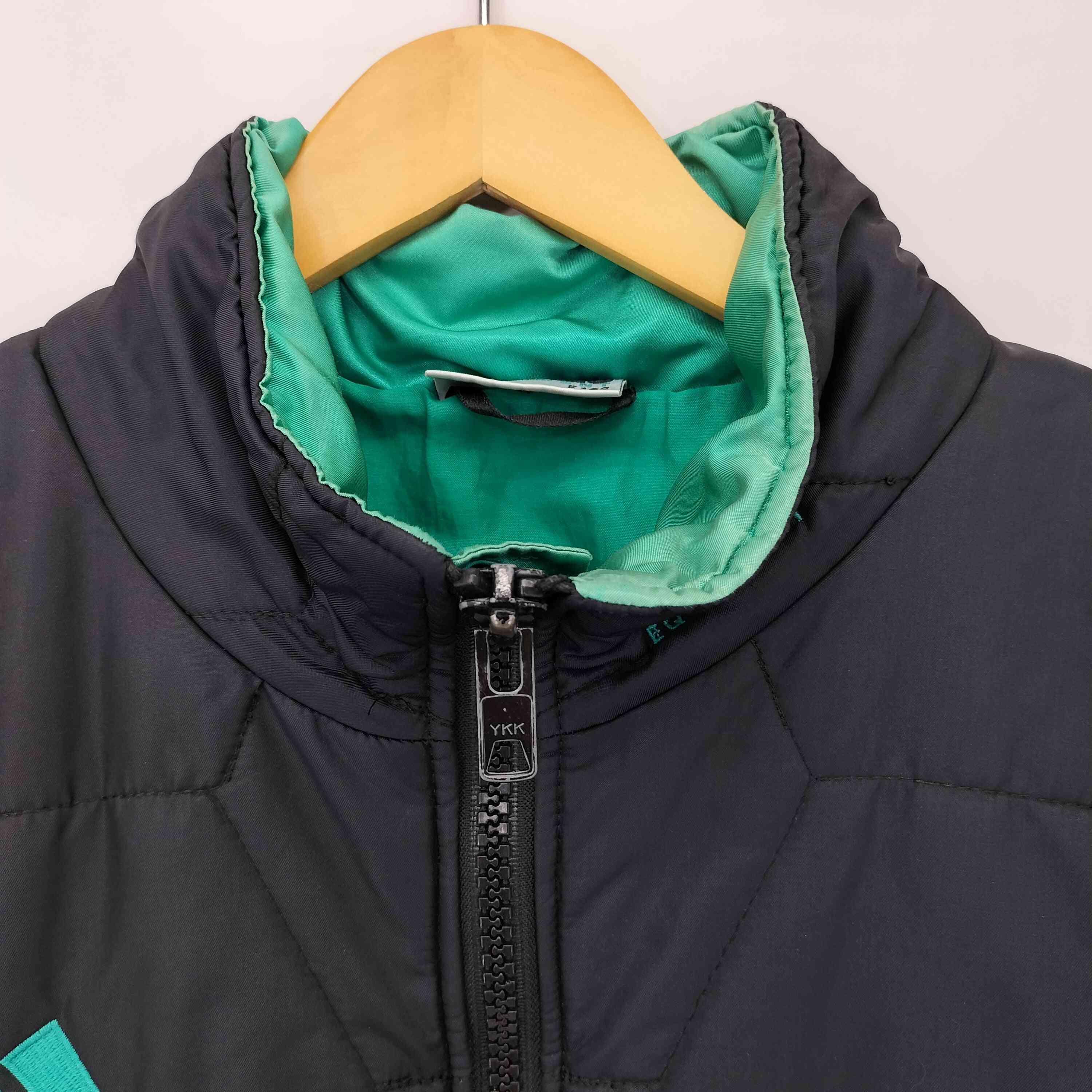 【中古】アディダス adidas 90S EQUIPMENT パフォーマンスロゴ刺繍 キルティングハーフコート ダブルジップ メンズ import：L