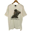 【中古】ユーズドフルギ USED古着 オリジナル Tシャツ クマ アニメ グラフィック プリント S/S クルーネック Tシャツ メンズ JPN:L