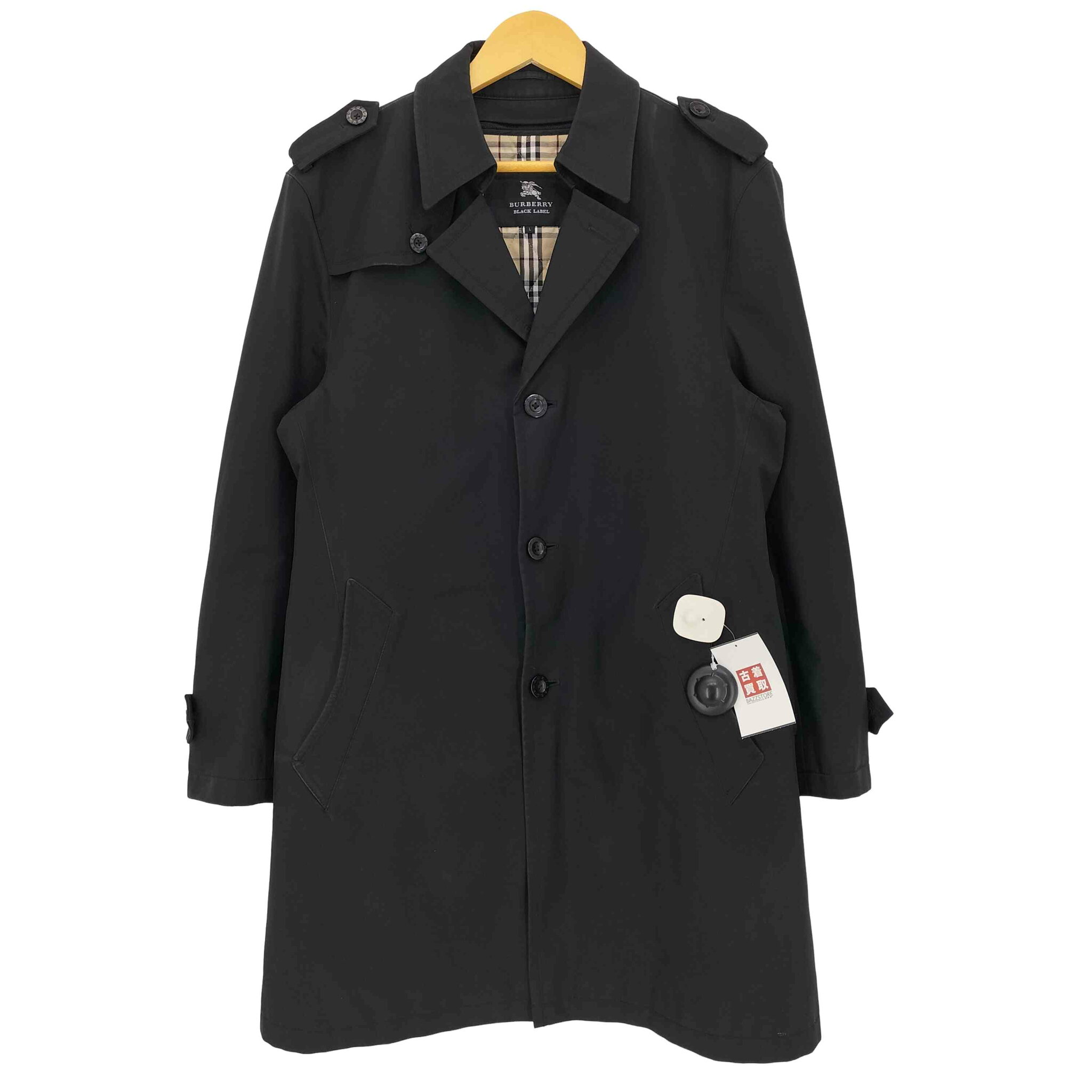 【中古】バーバリーブラックレーベル BURBERRY BLACK LABEL ボンディング トレンチコート ノバチェックライナー付属 メンズ import:L