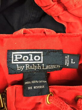 Polo by RALPH LAUREN ポロバイラルフローレン ジャケット メンズ - 赤系 import:L 日本サイズ:L-XL 相当 ハーフジップアノラックプルオーバーパーカー【中古】【ブランド古着バズストアBAZZSTORE】【301120】