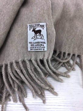 Hilltop ヒルトップ マフラー メンズ - 茶系 ラムウールアンゴラ混マフラー【中古】【ブランド古着バズストアBAZZSTORE】【160521】