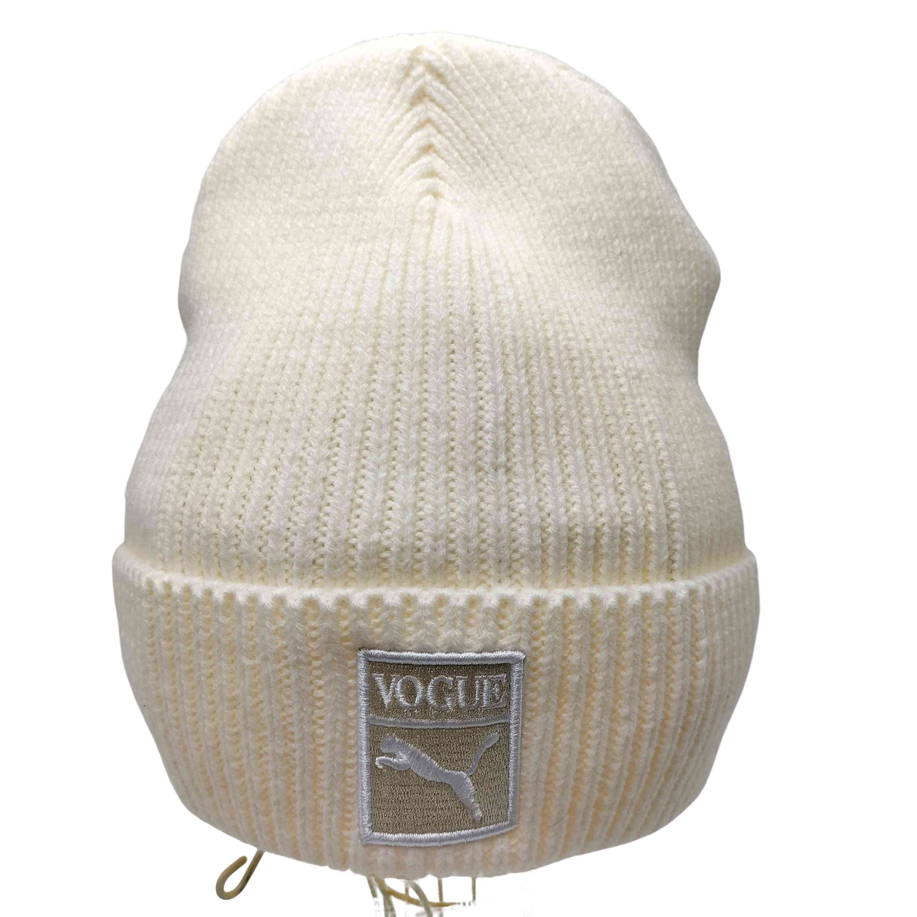 【中古】プーマ PUMA Vogue Berretto alto ロゴワッペン ビーニー ニット帽 レディース FREE