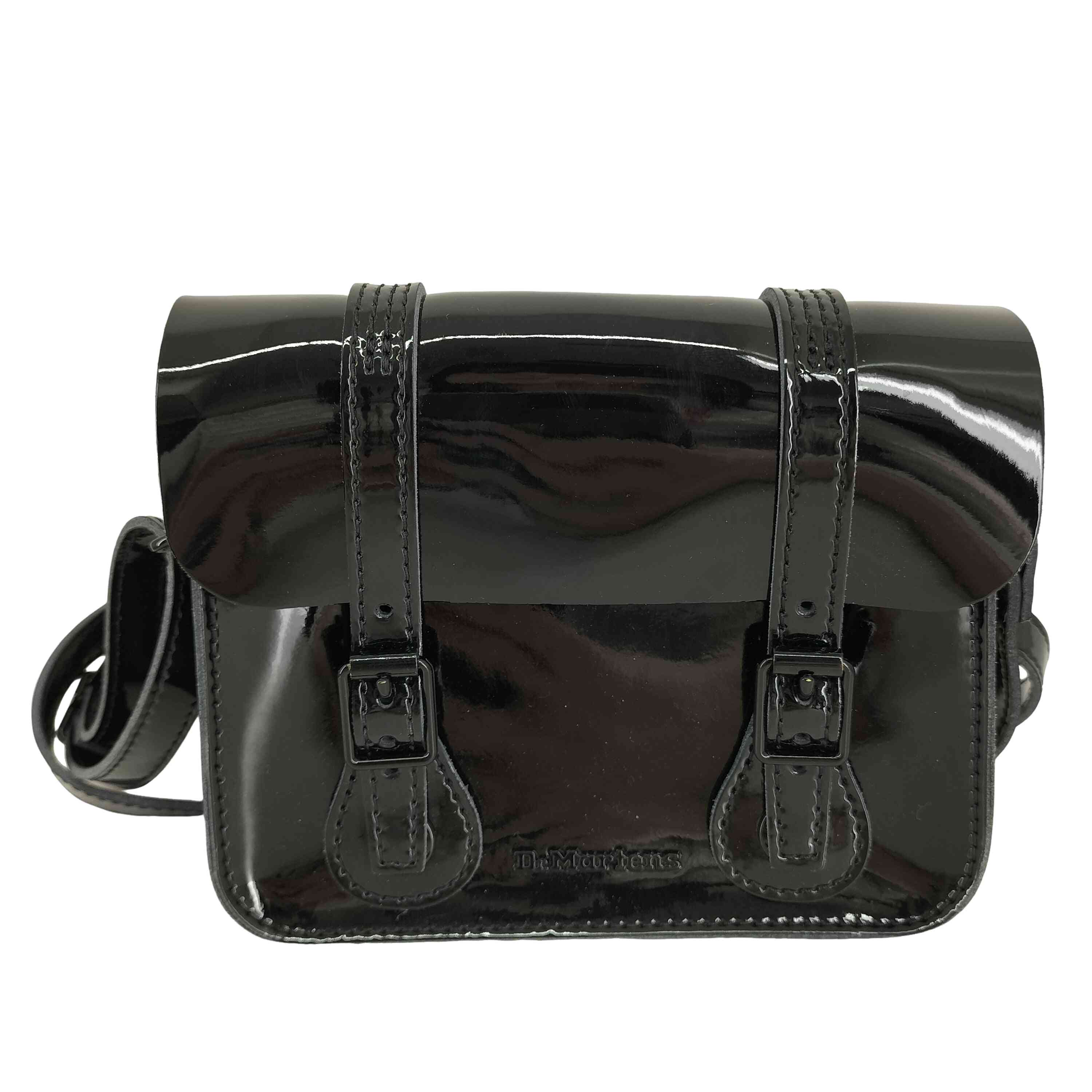 【中古】ドクターマーチン Dr.Martens SATCHEL BAG BLK Patent レディース 表記無