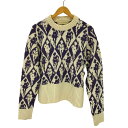 【中古】ステファンクック STEFAN COOKE 総柄クロップドプルオーバーニット メンズ import:L