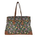 【中古】ケンゾーパリス KENZO PARIS 裏地チェック 花柄 トートバッグ レディース 表記無