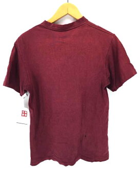 Stussy ステューシー クルーネックTシャツ メンズ 赤系 × オレンジ系 import:S 日本サイズ:S-M 相当 USA製 銀タグ ペイントモチーフプリントTシャツ【中古】【ブランド古着バズストアBAZZSTORE】【180521】