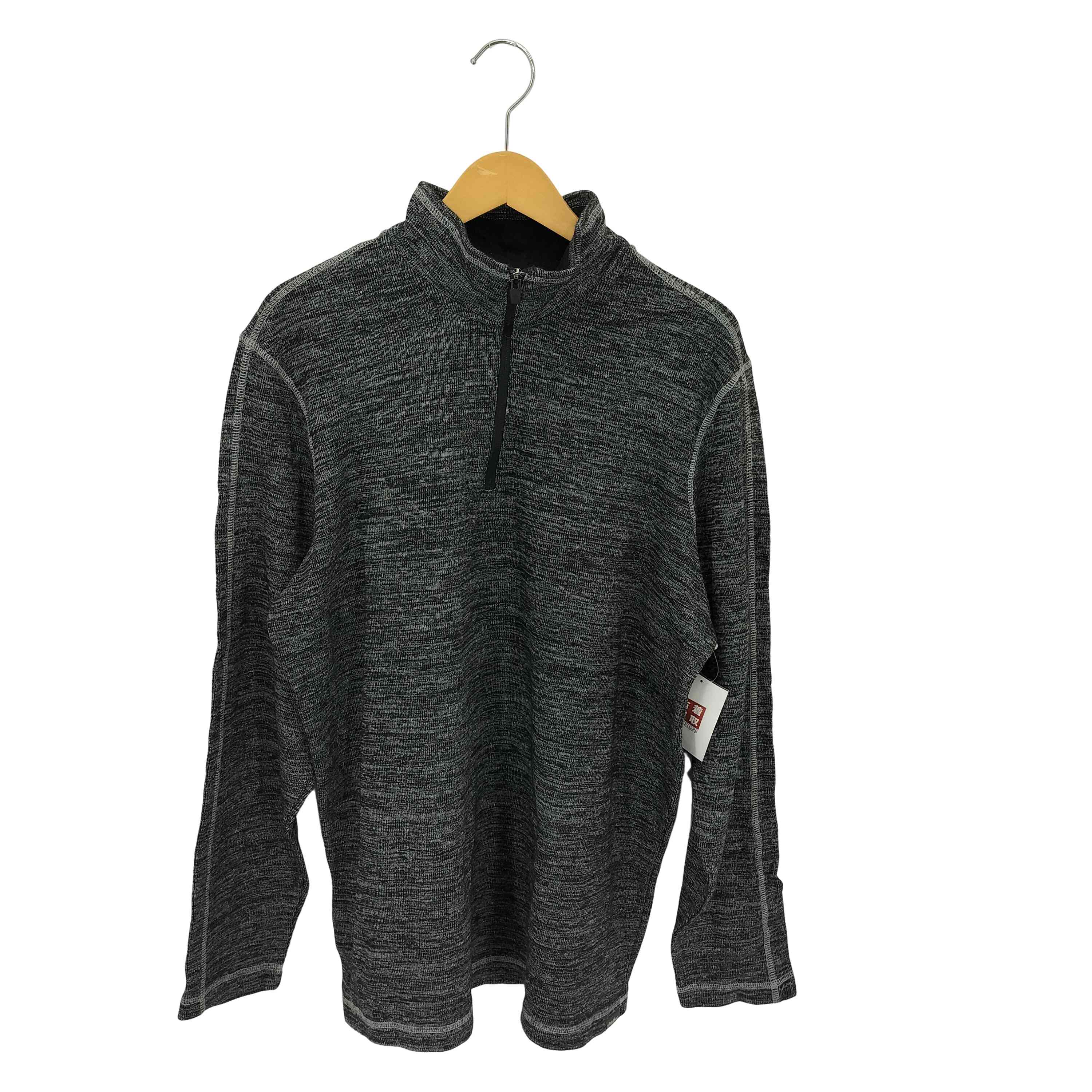 【中古】エディーバウアー Eddie Bauer ハーフジップ コットンポリ プルオーバー ハイネック ニット メンズ TL(4)