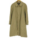 【中古】アクアスキュータム AQUASCUTUM 70-80S 英国製 Aqua 5 裏地チェック ステンカラーコート バルマカーンコート メンズ 表記無