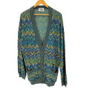 【中古】ミッソーニスポーツ MISSONI SPORTS 90S イタリア製 総柄コットンカーディガン メンズ 表記無