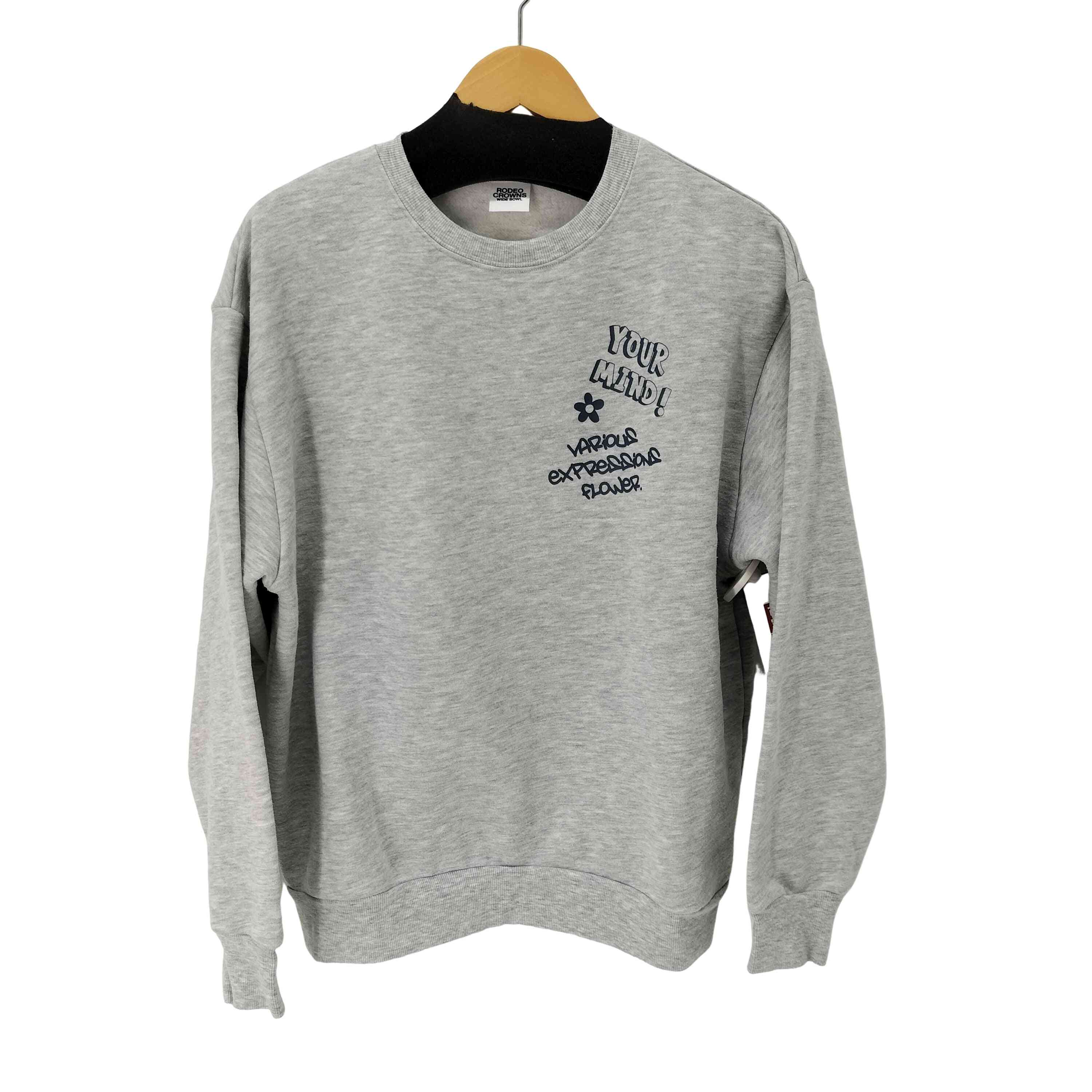 【中古】ロデオクラウンズワイドボウル RCWB/RODEO CROWNS WIDE BOWL FOUR FLOWER スウェット レディース FREE