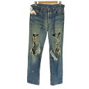 【中古】リーバイス Levis 90S USA製 501 ボタン裏 刻印522 ボタンフライ ダメージ デニム パンツ エルパソ工場生産 メンズ W34 L32