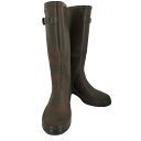 【中古】エーグル AIGLE ロゴエンボス ラバー ロングブーツ レディース 36
