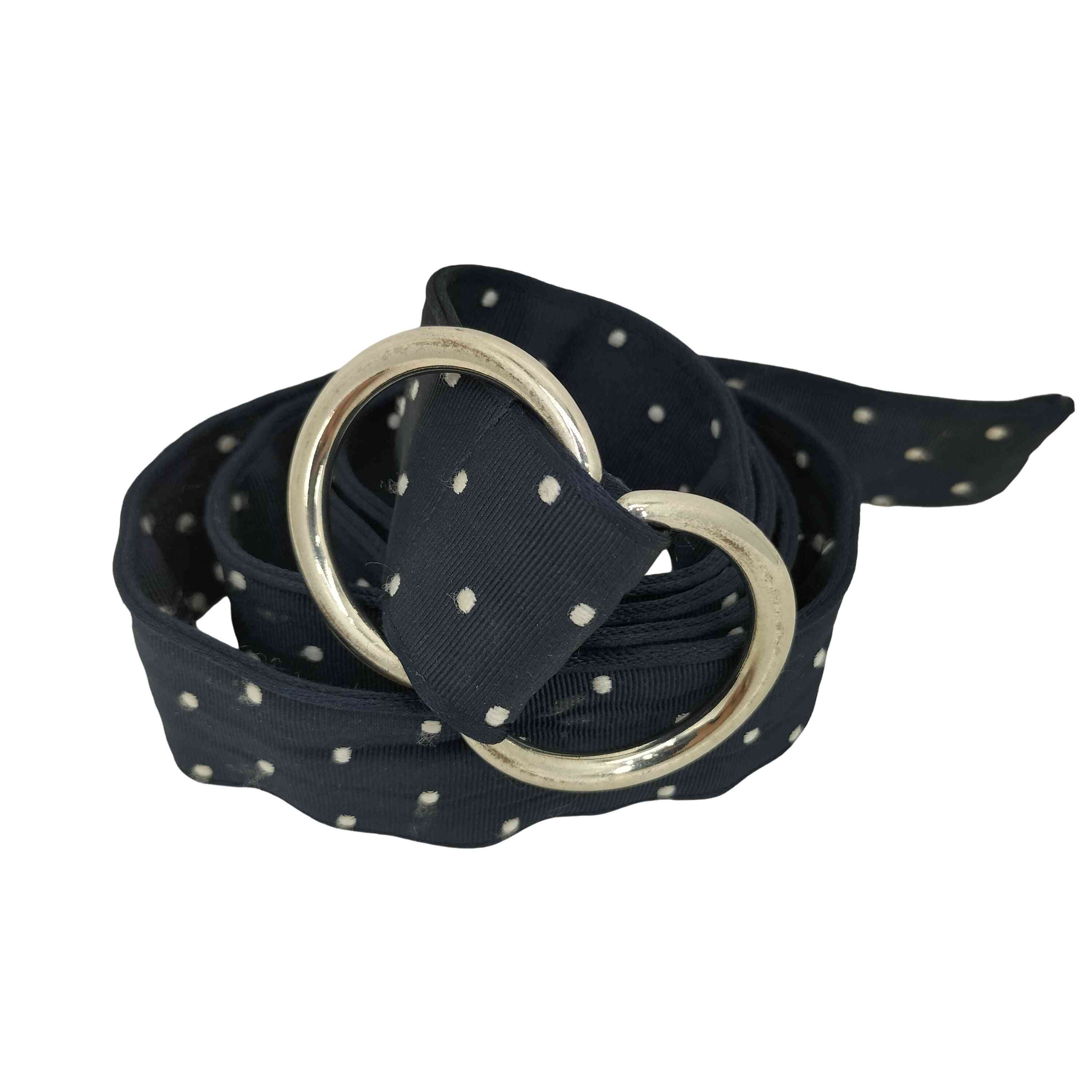 【中古】メーカーズシャツカマクラ Makers Shirt 鎌倉 CASUAL 134 ドット総柄 リングデザイン ベルト ..