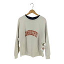 【中古】チャンピオン Champion 復刻 リバースウィーブ クルーネックスウェットシャツ スクリプトロゴ カレッジ レディース JPN:L
