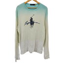 【中古】ポロラルフローレン POLO RALPH LAUREN Big Pony ディップダイドスパテリースウエットシャツ メンズ L