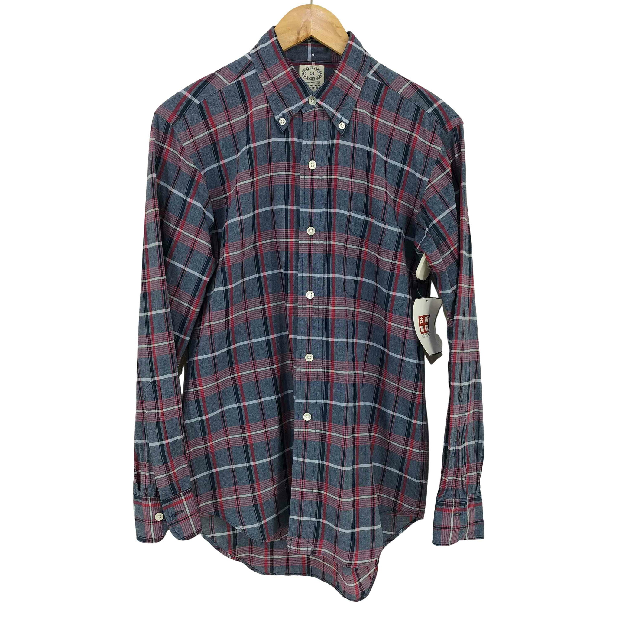 【中古】カマクラシャツ 鎌倉シャツ VINTAGE IVY シャツ コルトレーンマドラス メンズ 14
