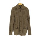 【中古】メンズメルローズ MENS MELROSE ケーブルニットカーディガン くるみボタン ボタンダウン メンズ JPN:4