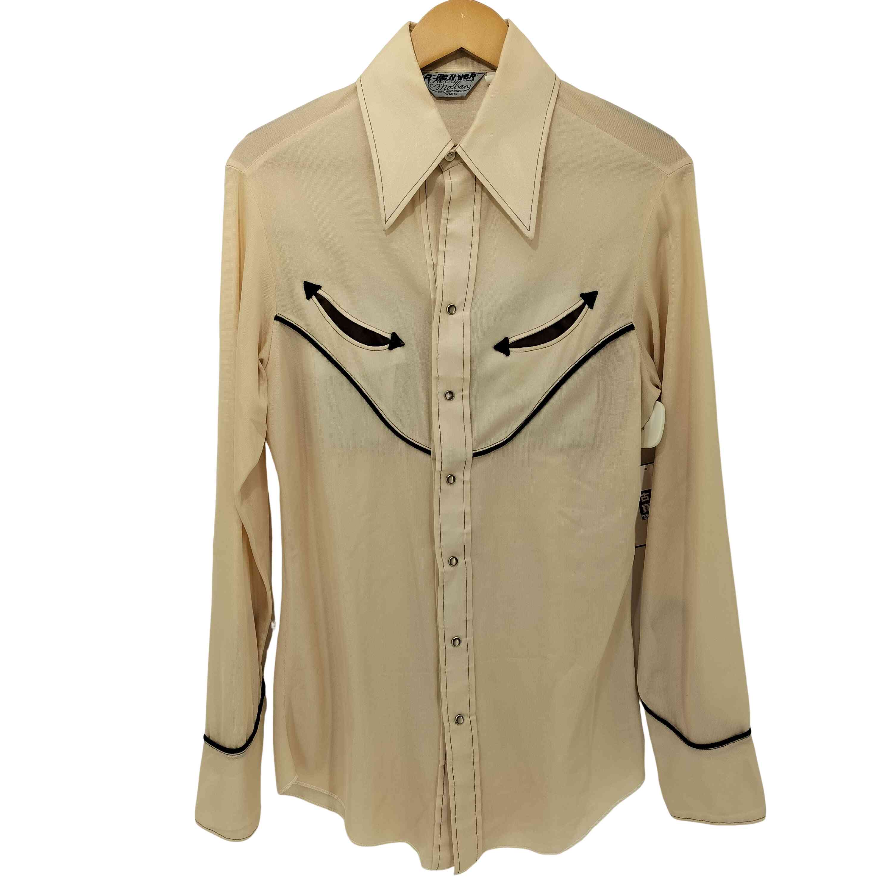 カラーチップ　ウエスタン　シャツ　襟　馬 カラーチップ シルバー/Collar Tips Engraved Silver 長袖シャツ