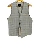 【中古】ユーズドフルギ USED古着 {{POLITIX}} Hillsv Vest チェック柄 裏地リーフ ヒルズ ベスト メンズ import:L