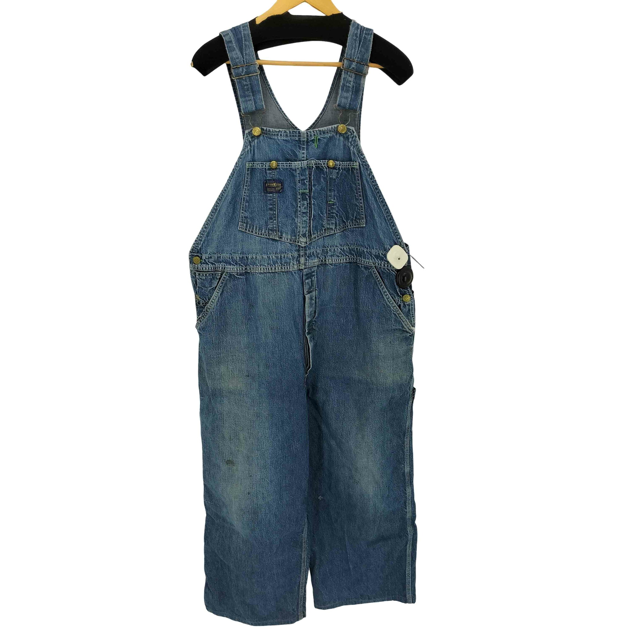 【中古】オシュコシュ OSHKOSH 50S 21刻印 デニムオーバーオール メンズ 表記無