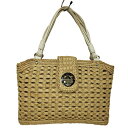 【中古】ケイトスペード Kate spade 麦わら カゴトートバッグ レディース 表記無