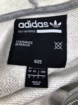 adidas Originals アディダスオリジナルス ジップアップパーカー メンズ - グレー系 JPN:S 日本サイズ:S 相当 ロゴ刺繍ジップアップパーカー【中古】【ブランド古着バズストアBAZZSTORE】【081220】