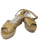 【中古】ジミーチュウ JIMMY CHOO ウェッジソールサンダル クロスストラップ レディース EUR:34